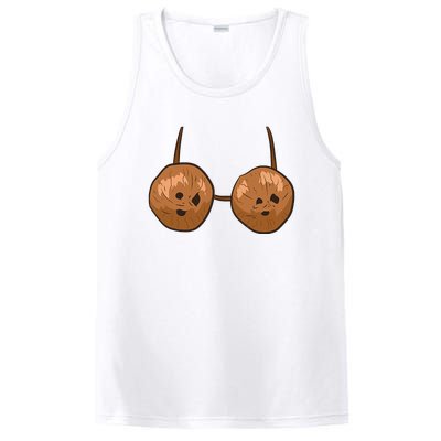 Funny Coconut Summer Coconuts Bra Halloween PosiCharge Competitor Tank