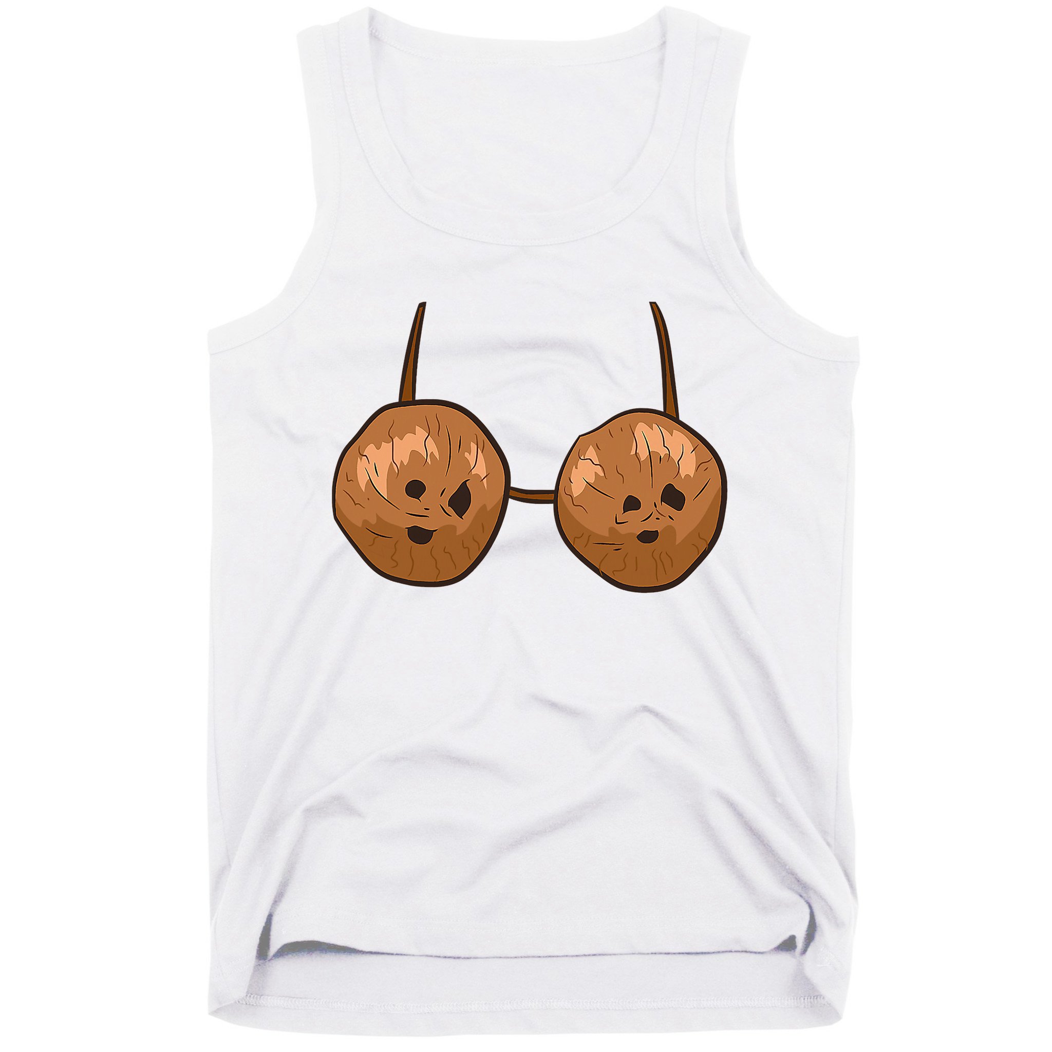 Funny Coconut Summer Coconuts Bra Halloween Tank Top