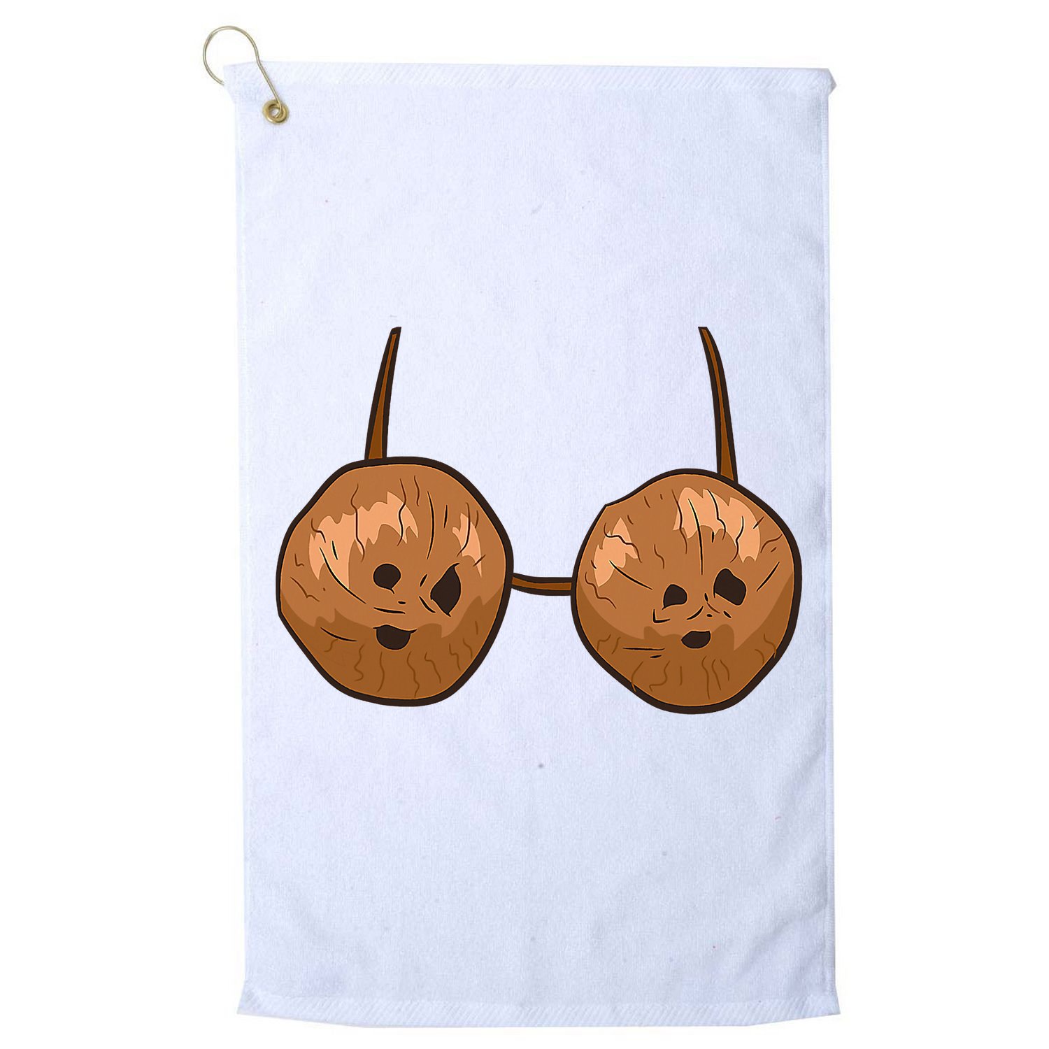 Funny Coconut Summer Coconuts Bra Halloween Golf Towel