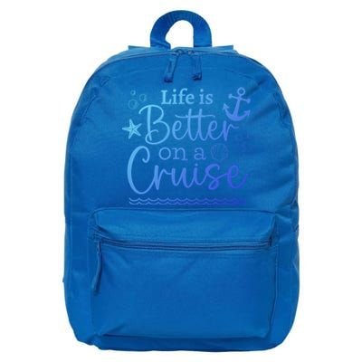 Family Cruise Ship Life Is Better On A Cruise Ship Vacation Funny Gift 16 in Basic Backpack