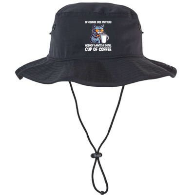Funny Cat Size Matters Nobody Wants A Small Cup Of Coffee Bucket Hat