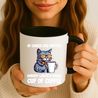 Funny Cat Size Matters Nobody Wants A Small Cup Of Coffee Mug