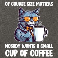 Funny Cat Size Matters Nobody Wants A Small Cup Of Coffee Cotton Canvas Backpack