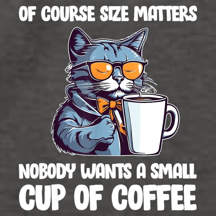 Funny Cat Size Matters Nobody Wants A Small Cup Of Coffee Vector Backpack