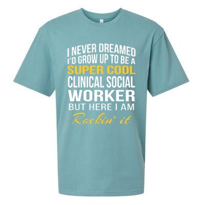 Funny Clinical Social Worker Cool Gift Funny Gift Funny Gift Sueded Cloud Jersey T-Shirt