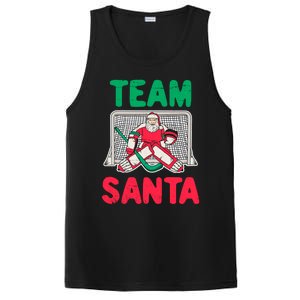 Funny Christmas Santa Ice Hockey Goaltender Goalie Gift PosiCharge Competitor Tank