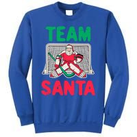 Funny Christmas Santa Ice Hockey Goaltender Goalie Gift Sweatshirt