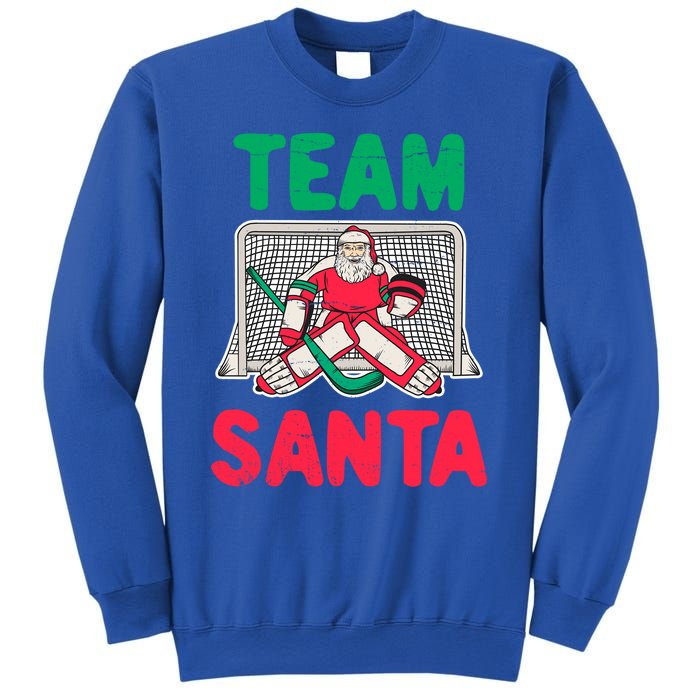 Funny Christmas Santa Ice Hockey Goaltender Goalie Gift Sweatshirt