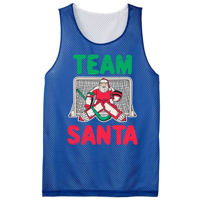 Funny Christmas Santa Ice Hockey Goaltender Goalie Gift Mesh Reversible Basketball Jersey Tank