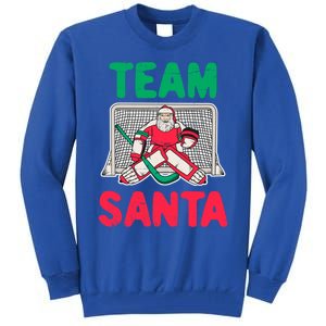 Funny Christmas Santa Ice Hockey Goaltender Goalie Gift Tall Sweatshirt