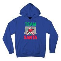 Funny Christmas Santa Ice Hockey Goaltender Goalie Gift Tall Hoodie