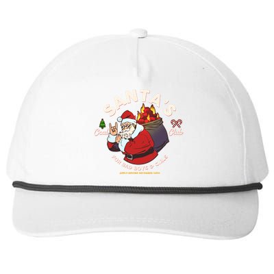 Funny Christmas Santa's Coal Club For Bad Boys And Girls Snapback Five-Panel Rope Hat