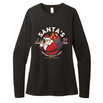 Funny Christmas Santa's Coal Club For Bad Boys And Girls Womens CVC Long Sleeve Shirt