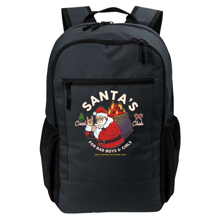 Funny Christmas Santa's Coal Club For Bad Boys And Girls Daily Commute Backpack