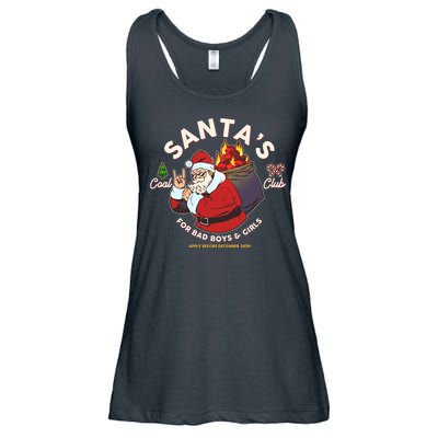 Funny Christmas Santa's Coal Club For Bad Boys And Girls Ladies Essential Flowy Tank