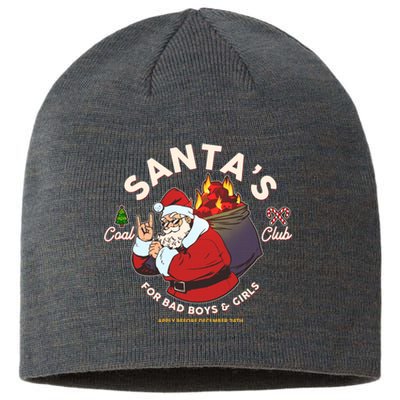 Funny Christmas Santa's Coal Club For Bad Boys And Girls Sustainable Beanie