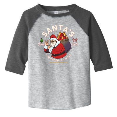 Funny Christmas Santa's Coal Club For Bad Boys And Girls Toddler Fine Jersey T-Shirt