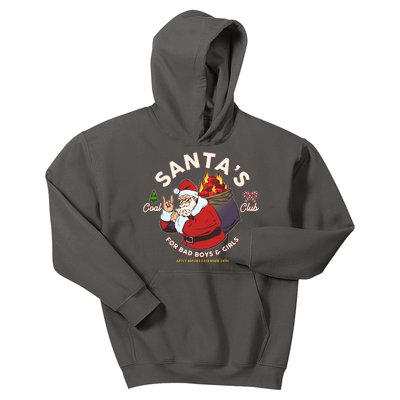 Funny Christmas Santa's Coal Club For Bad Boys And Girls Kids Hoodie