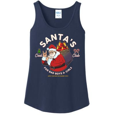 Funny Christmas Santa's Coal Club For Bad Boys And Girls Ladies Essential Tank