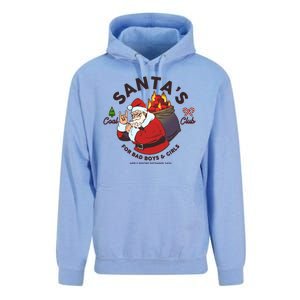 Funny Christmas Santa's Coal Club For Bad Boys And Girls Unisex Surf Hoodie