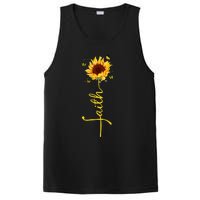 Faith Cross Sunflower Butterflies Flowers Christians Flora PosiCharge Competitor Tank