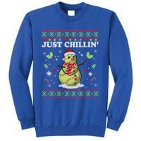 Funny Chillin Snow Softball Ball Ugly Christmas Sweater Cool Gift Sweatshirt