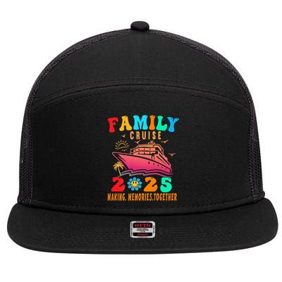 Family Cruise Ship Vacation Trip 2025 Family Cruise Matching 7 Panel Mesh Trucker Snapback Hat