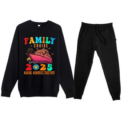 Family Cruise Ship Vacation Trip 2025 Family Cruise Matching Premium Crewneck Sweatsuit Set