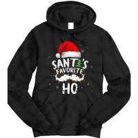 Funny Christmas Santas Favorite Ho Xmas Tie Dye Hoodie