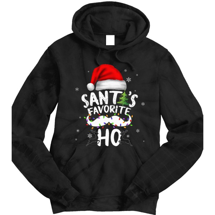 Funny Christmas Santas Favorite Ho Xmas Tie Dye Hoodie