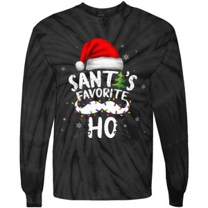 Funny Christmas Santas Favorite Ho Xmas Tie-Dye Long Sleeve Shirt