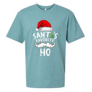 Funny Christmas Santas Favorite Ho Xmas Sueded Cloud Jersey T-Shirt