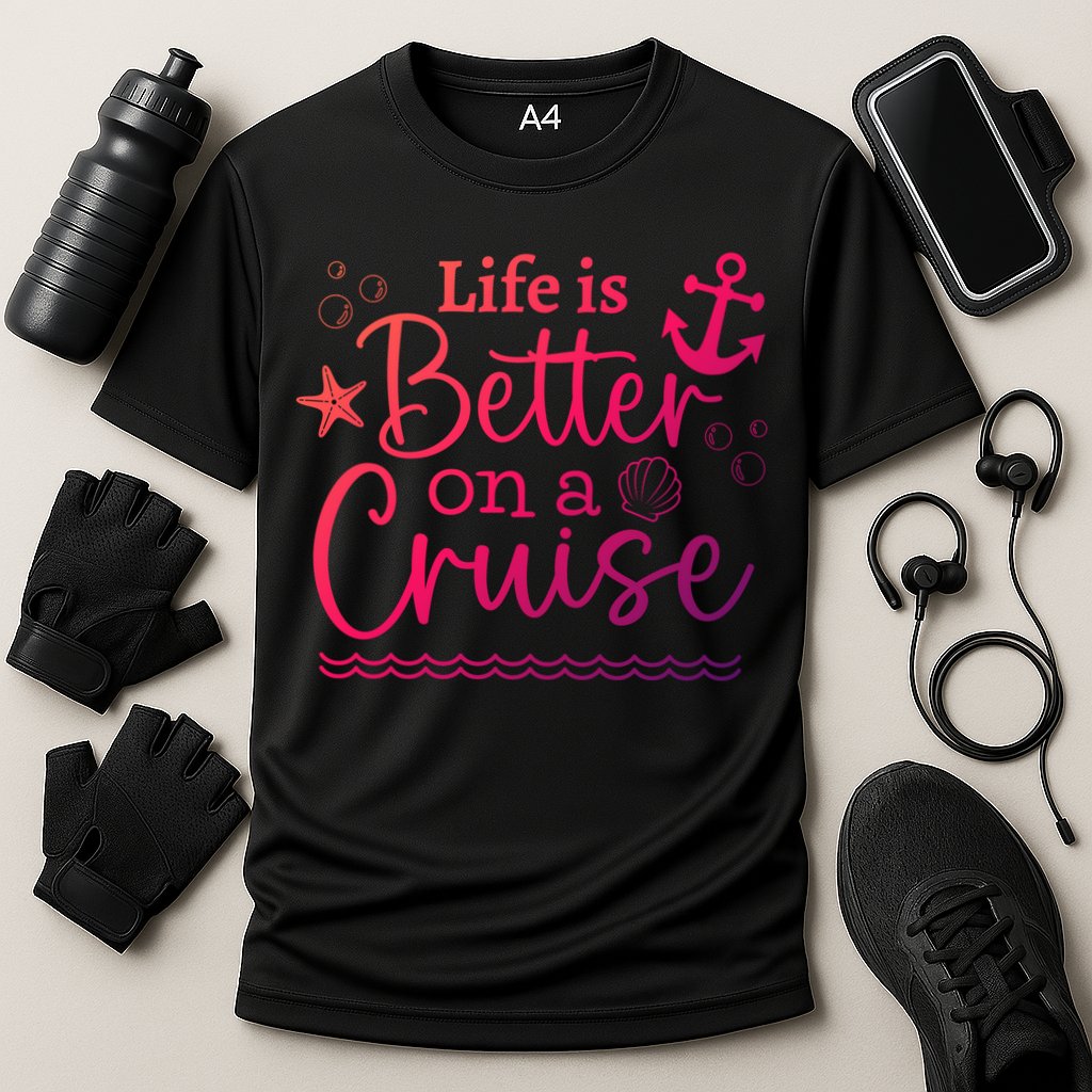 Family Cruise Ship Life Is Better On A Cruise Ship Vacation Funny Gift Cooling Performance Crew T-Shirt