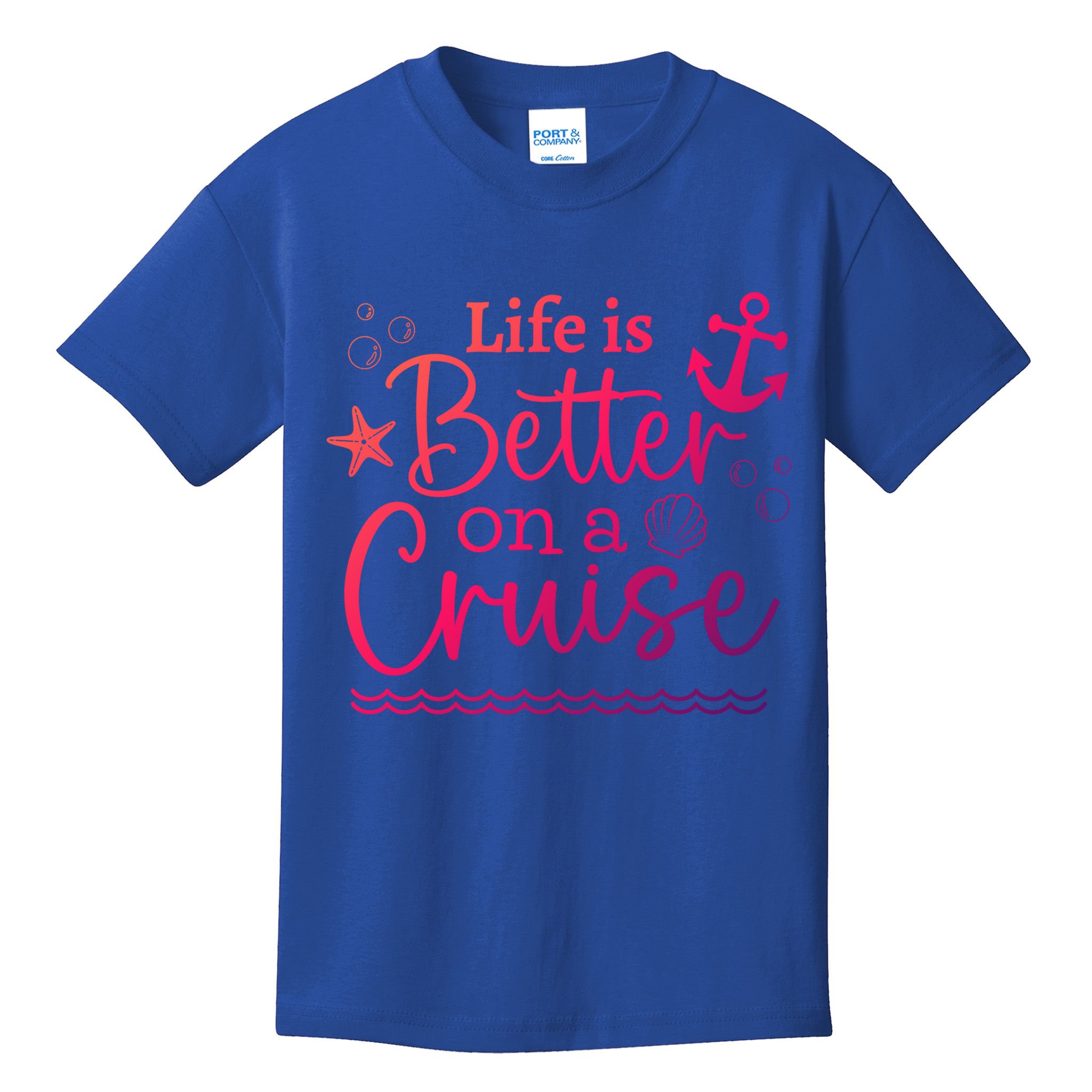 Family Cruise Ship Life Is Better On A Cruise Ship Vacation Funny Gift Kids T-Shirt