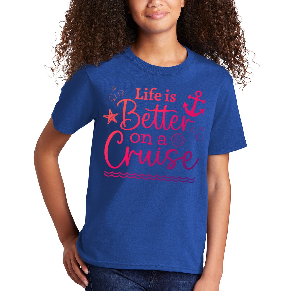 Family Cruise Ship Life Is Better On A Cruise Ship Vacation Funny Gift Kids T-Shirt