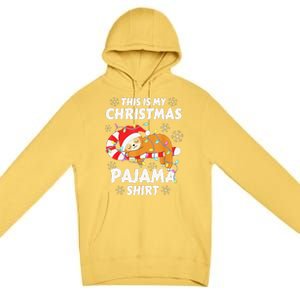 Funny Cute Sloth Xmas This Is My Christmas Pajama Premium Pullover Hoodie