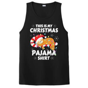 Funny Cute Sloth Xmas This Is My Christmas Pajama PosiCharge Competitor Tank