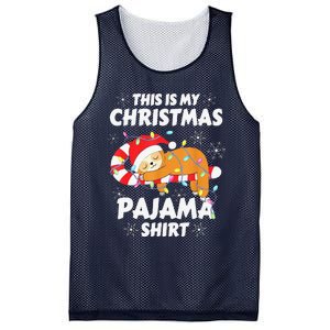 Funny Cute Sloth Xmas This Is My Christmas Pajama Mesh Reversible Basketball Jersey Tank