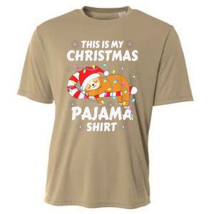 Funny Cute Sloth Xmas This Is My Christmas Pajama Cooling Performance Crew T-Shirt