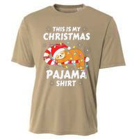 Funny Cute Sloth Xmas This Is My Christmas Pajama Cooling Performance Crew T-Shirt