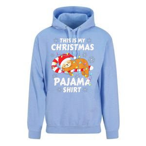 Funny Cute Sloth Xmas This Is My Christmas Pajama Unisex Surf Hoodie