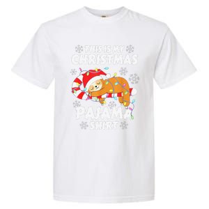 Funny Cute Sloth Xmas This Is My Christmas Pajama Garment-Dyed Heavyweight T-Shirt