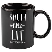 Funny Christian Salty And Lit Cool Gift Bible Matthew 11oz C Handle Ceramic Mug