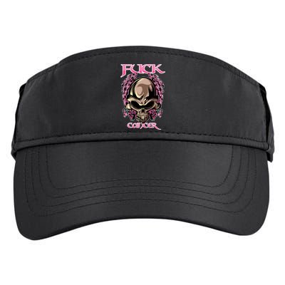 Fuck Cancer Skull And Roses Cancer Survivor Gift Adult Drive Performance Visor
