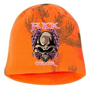 Fuck Cancer Skull And Roses Cancer Survivor Gift Kati - Camo Knit Beanie