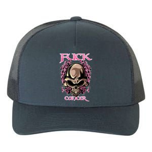 Fuck Cancer Skull And Roses Cancer Survivor Gift Yupoong Adult 5-Panel Trucker Hat