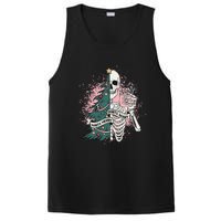 Funny Christmas Sorta Merry Sorta Scary Skeleton Xmas Tree PosiCharge Competitor Tank