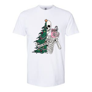 Funny Christmas Sorta Merry Sorta Scary Skeleton Xmas Tree Softstyle CVC T-Shirt