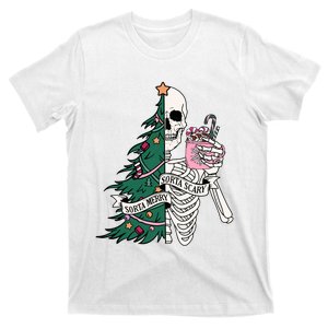 Funny Christmas Sorta Merry Sorta Scary Skeleton Xmas Tree T-Shirt