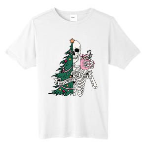 Funny Christmas Sorta Merry Sorta Scary Skeleton Xmas Tree Tall Fusion ChromaSoft Performance T-Shirt